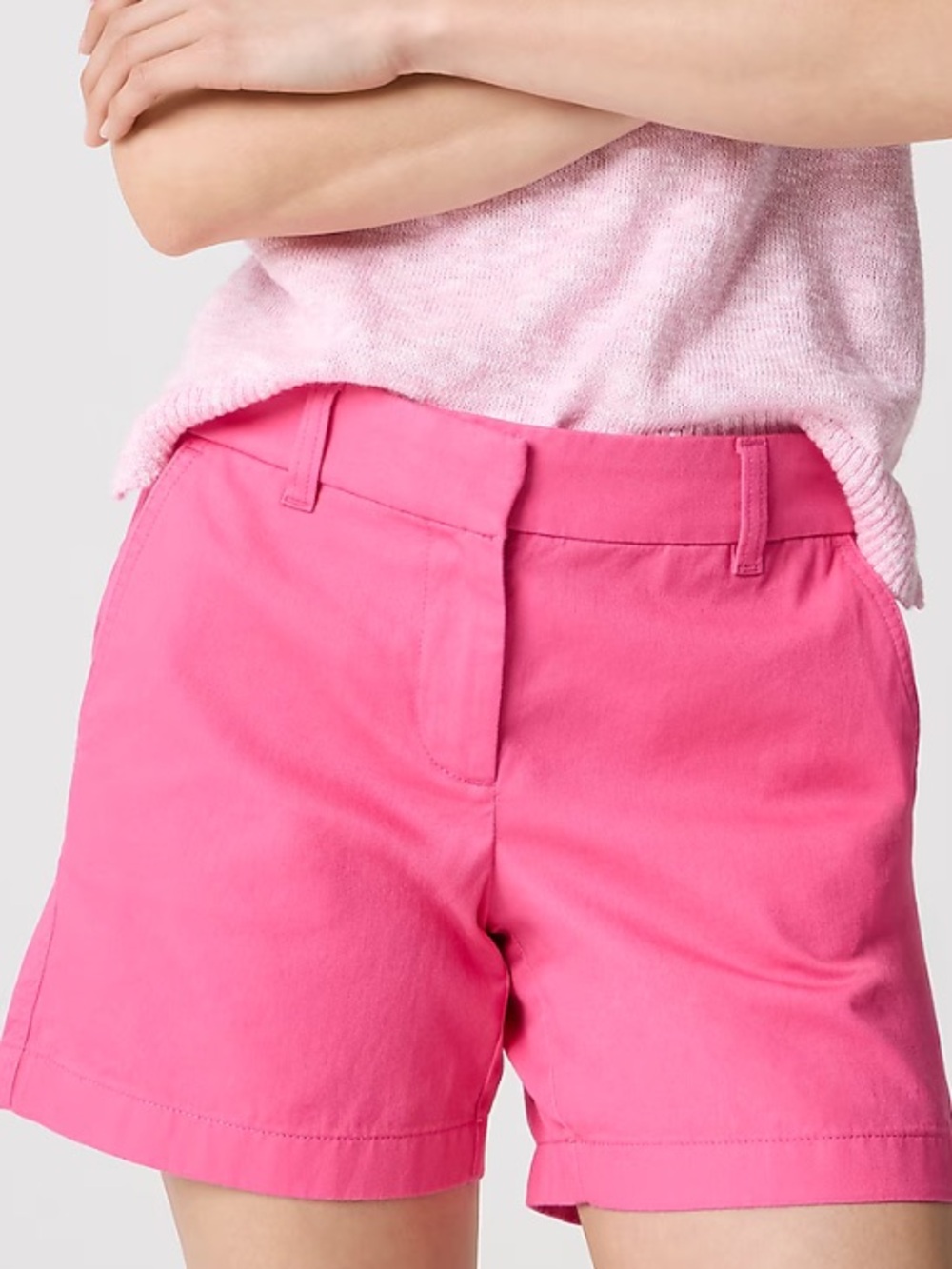 J. Crew Classic 5" Chino Shorts in Bright Pink - Picture 1 of 7